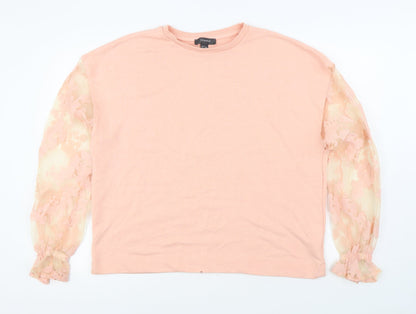 Primark Womens Pink  Polyester Pullover Sweatshirt Size L  Pullover