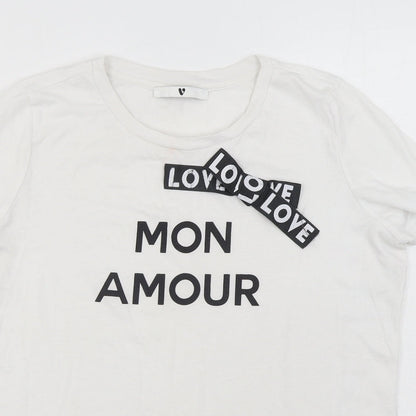 Womens UK Size 14 By Very White Basic T-Shirt