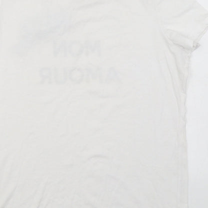 Womens UK Size 14 By Very White Basic T-Shirt