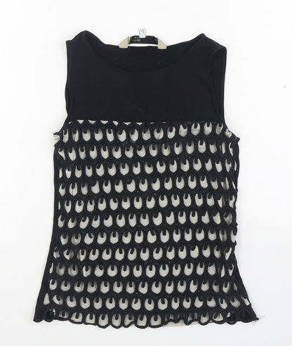 Womens UK Size 6 Principles Black Basic T-Shirt