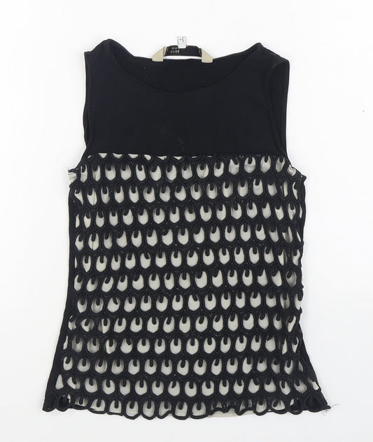 Womens UK Size 6 Principles Black Basic T-Shirt