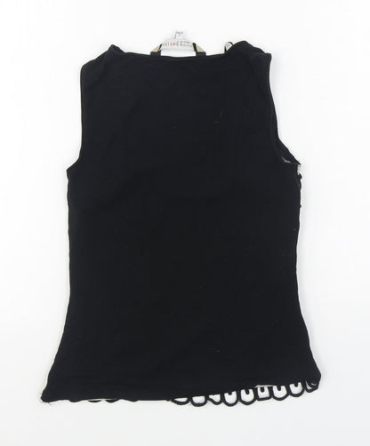 Womens UK Size 6 Principles Black Basic T-Shirt