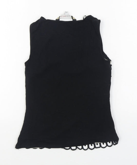 Womens UK Size 6 Principles Black Basic T-Shirt