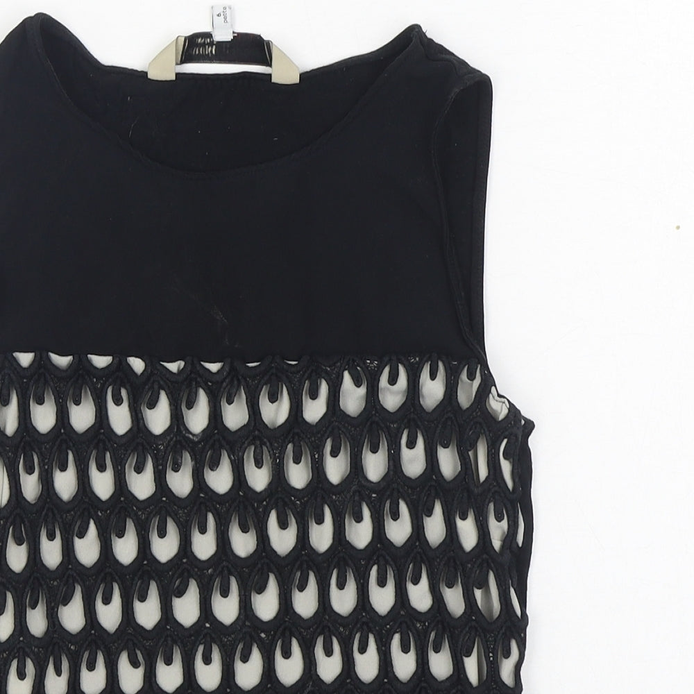 Womens UK Size 6 Principles Black Basic T-Shirt
