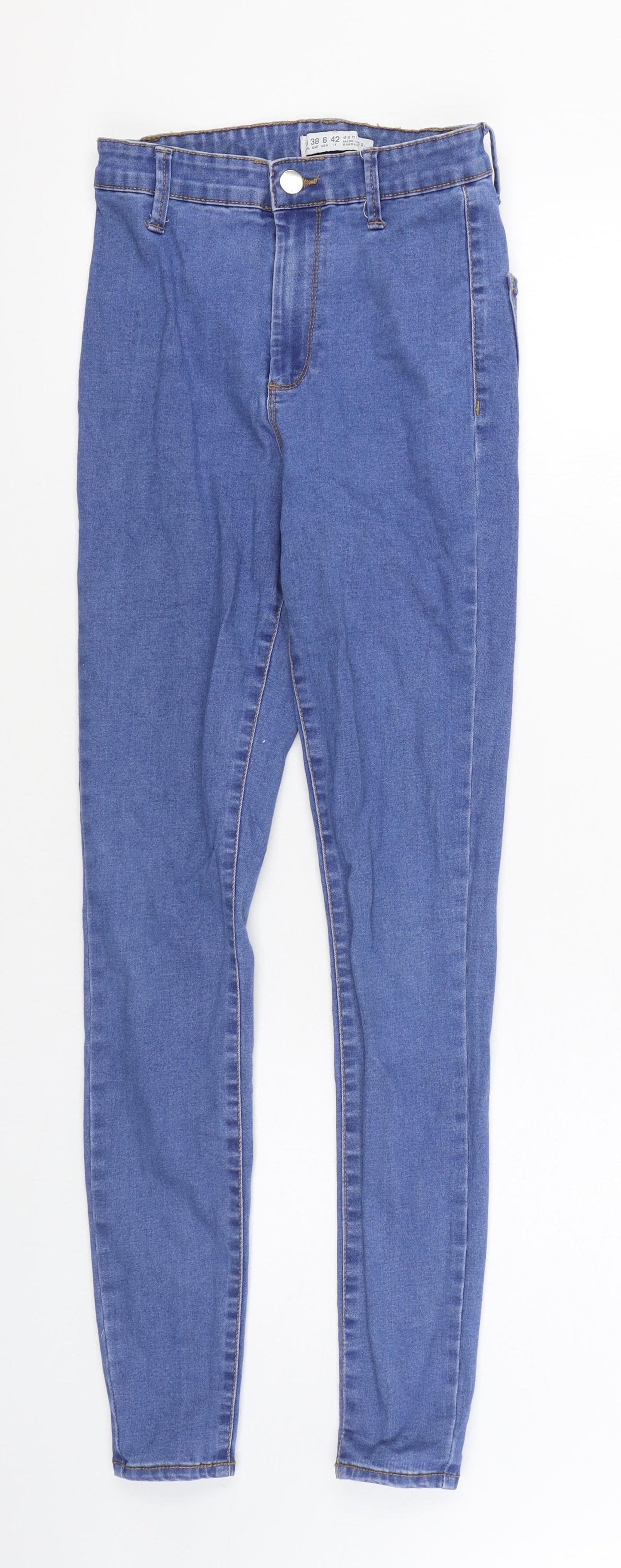 Denim Co Womens Blue  Cotton Skinny Jeans Size 10 L28 in Regular Zip