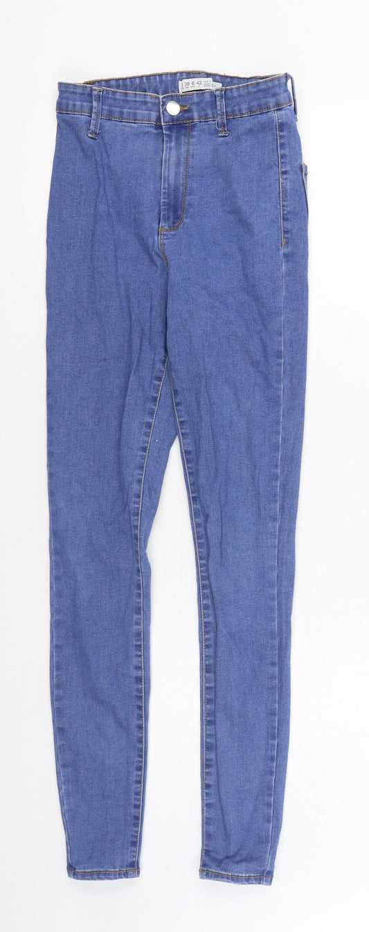 Denim Co Womens Blue  Cotton Skinny Jeans Size 10 L28 in Regular Zip