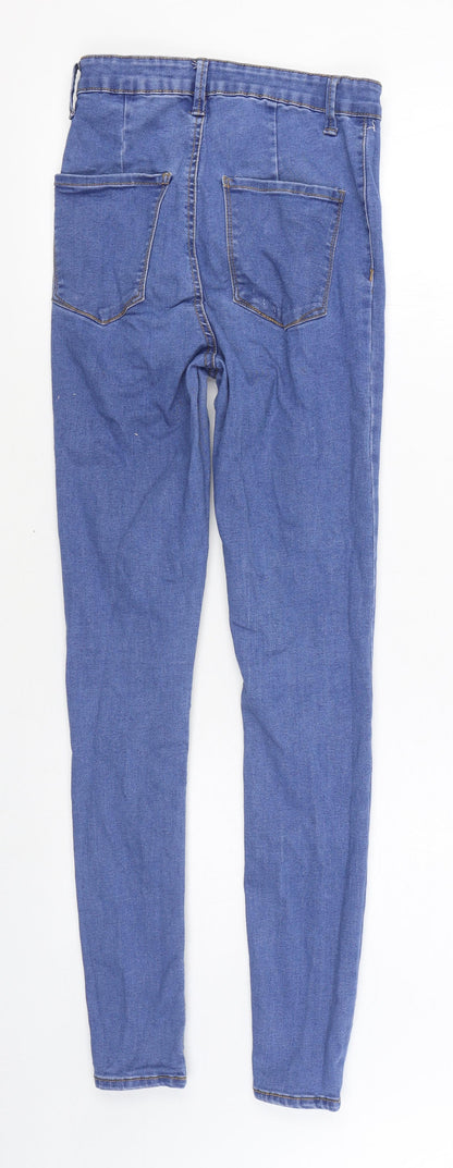 Denim Co Womens Blue  Cotton Skinny Jeans Size 10 L28 in Regular Zip