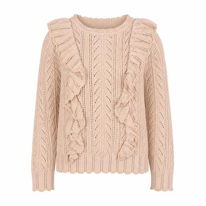 Simplee Womens Pink Boat Neck  Acrylic Pullover Jumper Size L