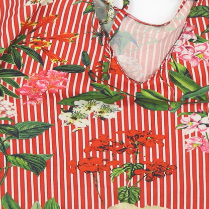 CMNC Womens Multicoloured Floral Polyester Basic Blouse Size S Halter