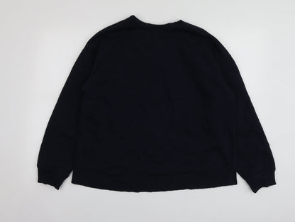 Zara Womens Blue  Cotton Pullover Hoodie Size S