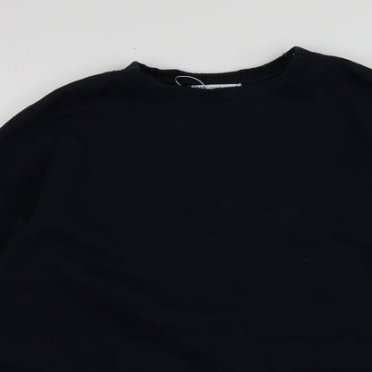 Zara Womens Blue  Cotton Pullover Hoodie Size S