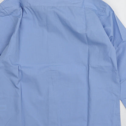 Dunnes Boys Blue  Polyester Basic Button-Up Size 11-12 Years Collared
