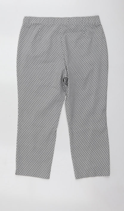 Womens UK Size 16 Preworn Regular Fit Chino Grey Trousers