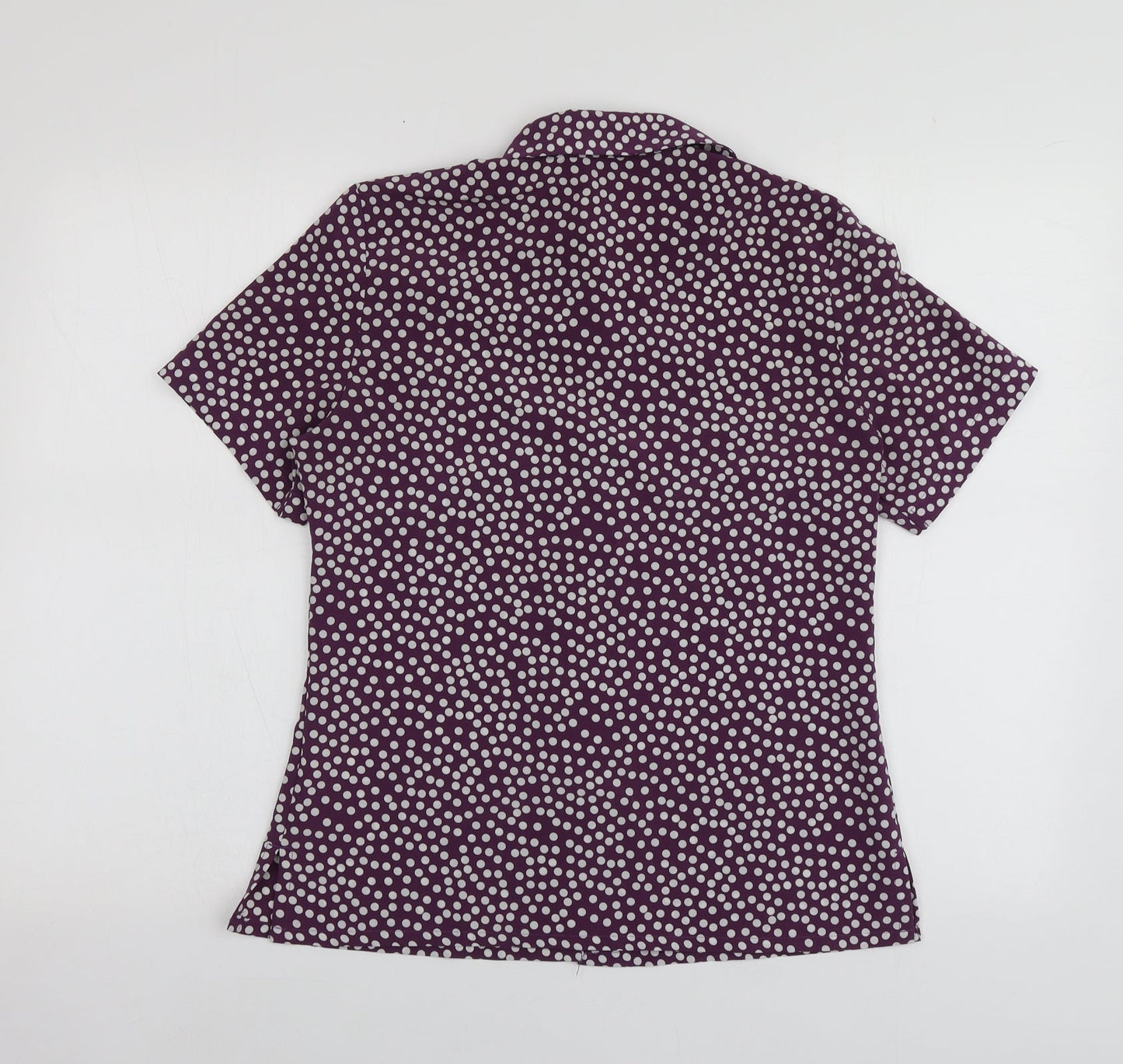 Womens UK Size 8 Alexandra Purple Basic Button-Up