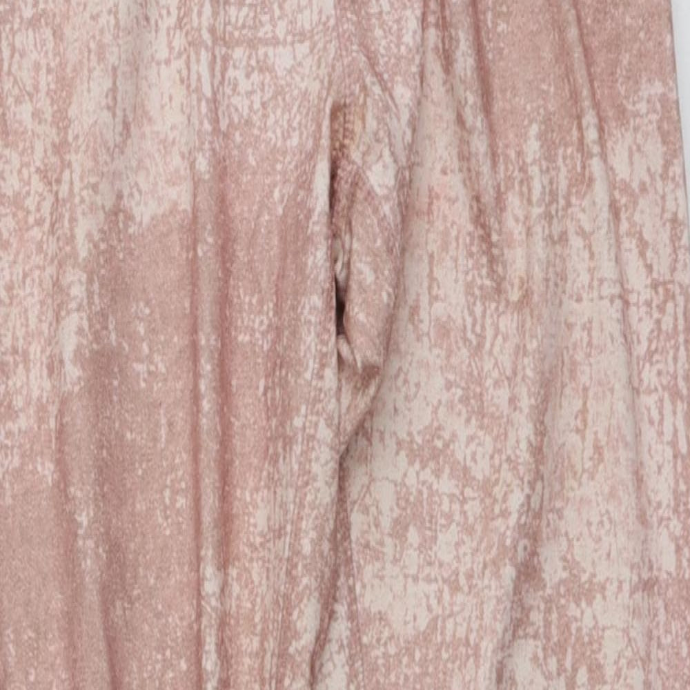 Workout Womens Pink  Polyester Jogger Leggings Size 6 L26 in Regular