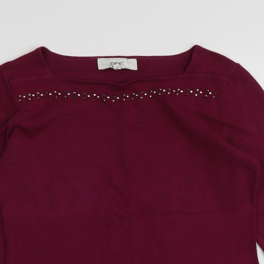 Womens UK Size 6 NEXT Purple Pullover Jumper