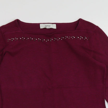Womens UK Size 6 NEXT Purple Pullover Jumper
