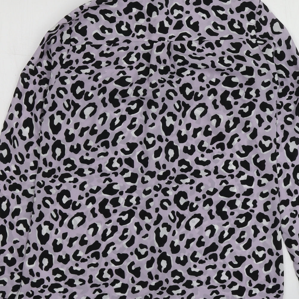 Womens UK Size 6 New Look Purple Basic Button-Up