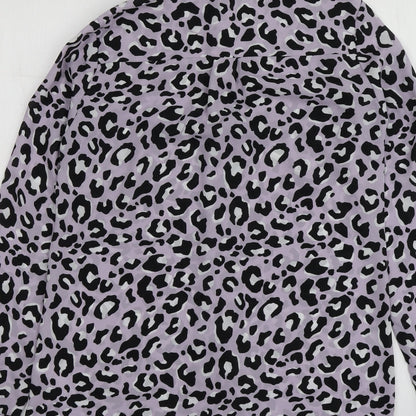 Womens UK Size 6 New Look Purple Basic Button-Up