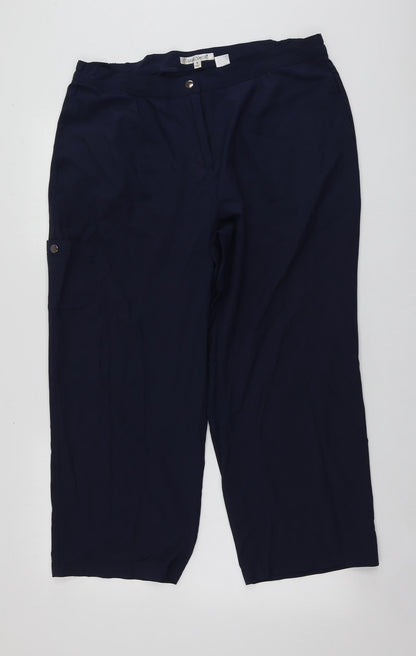 TravelSmith Womens Blue  Polyester Trousers  Size XL L25 in Regular