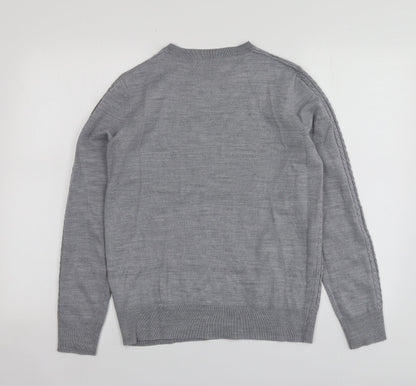 Womens UK Size 12 Papaya Grey Pullover Jumper