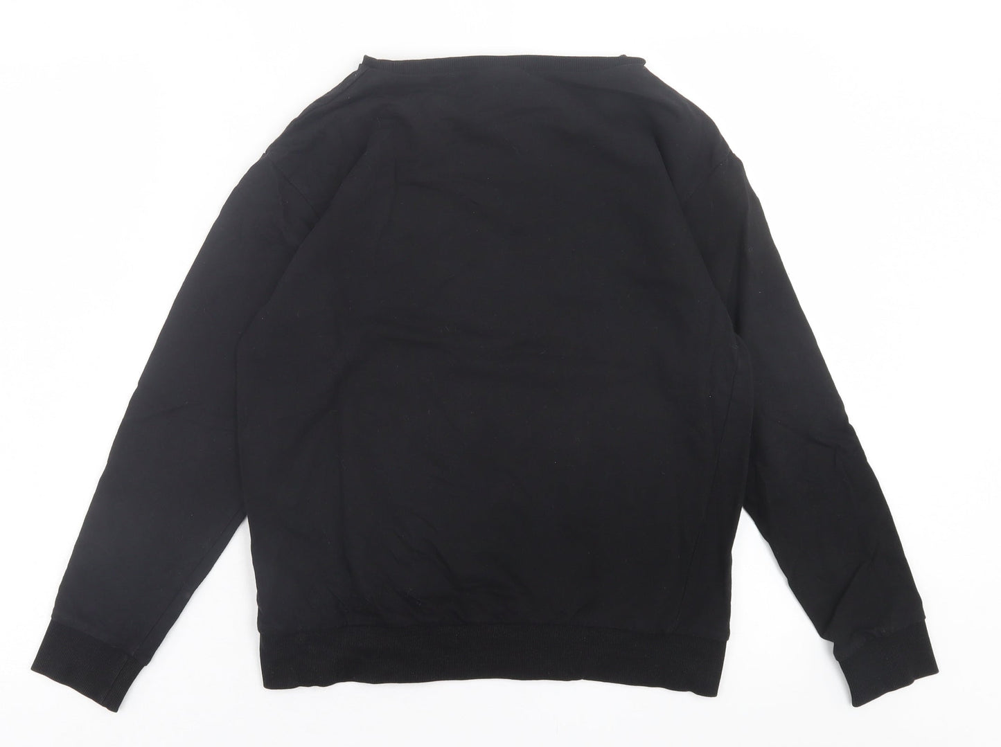 H&M Womens Black  Cotton Pullover Sweatshirt Size S  Pullover