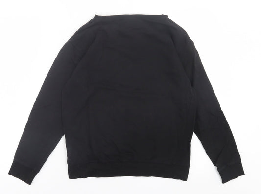 H&M Womens Black  Cotton Pullover Sweatshirt Size S  Pullover