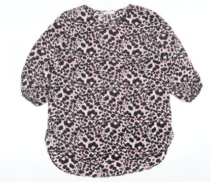 Womens UK Size 12 Papaya Pink Tunic T-Shirt
