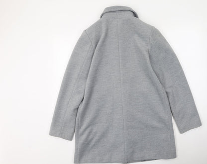 Lostmistery Womens Grey   Trench Coat Coat Size L