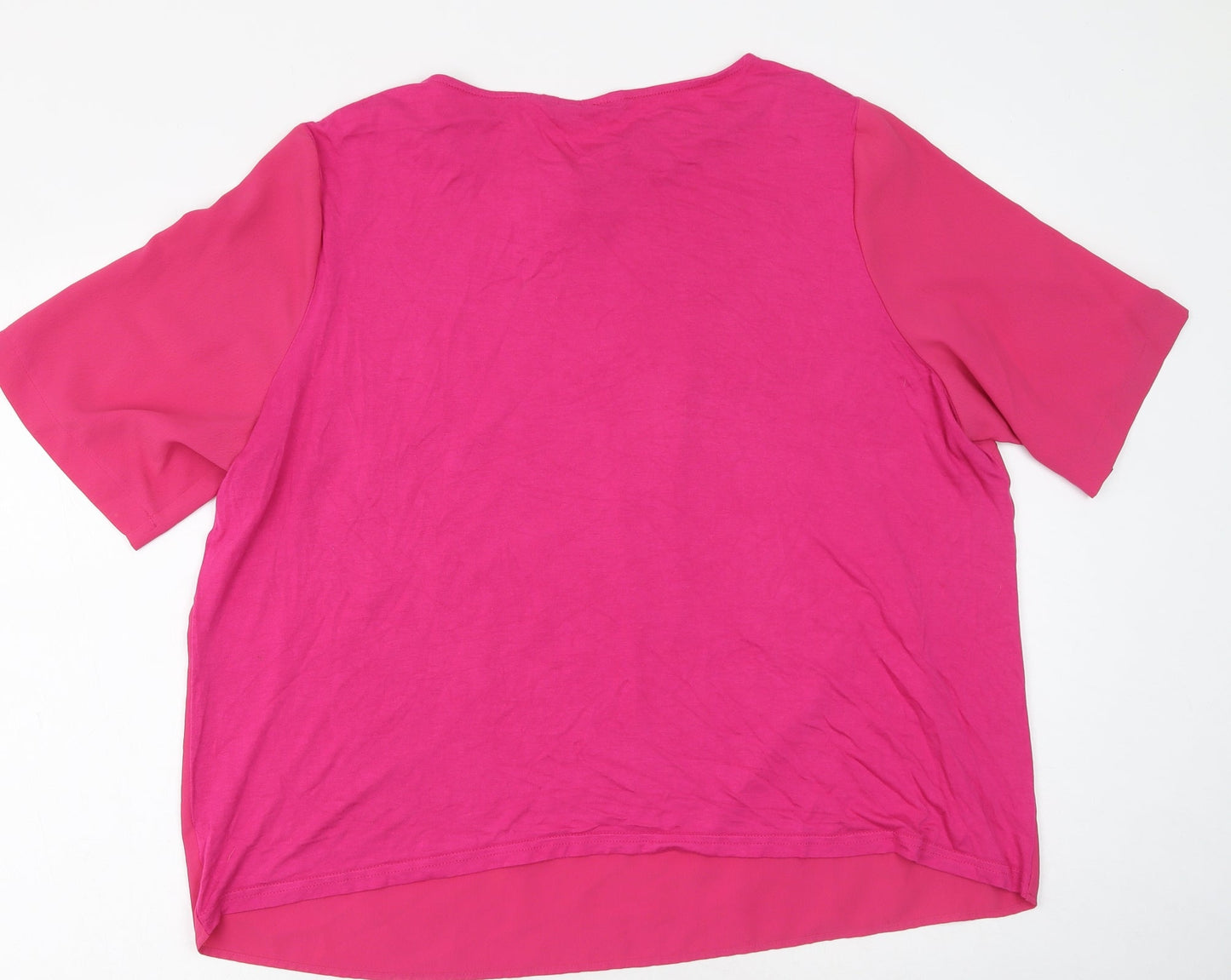 Womens UK Size XL Dunnes Stores Pink Basic T-Shirt