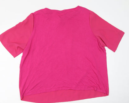 Womens UK Size XL Dunnes Stores Pink Basic T-Shirt