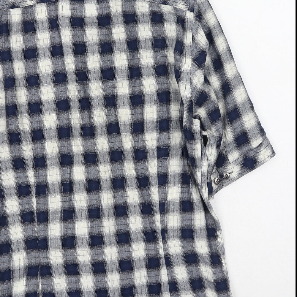 Mens UK Size S NEXT Blue  Button-Up Short Sleeve Casual Shirt