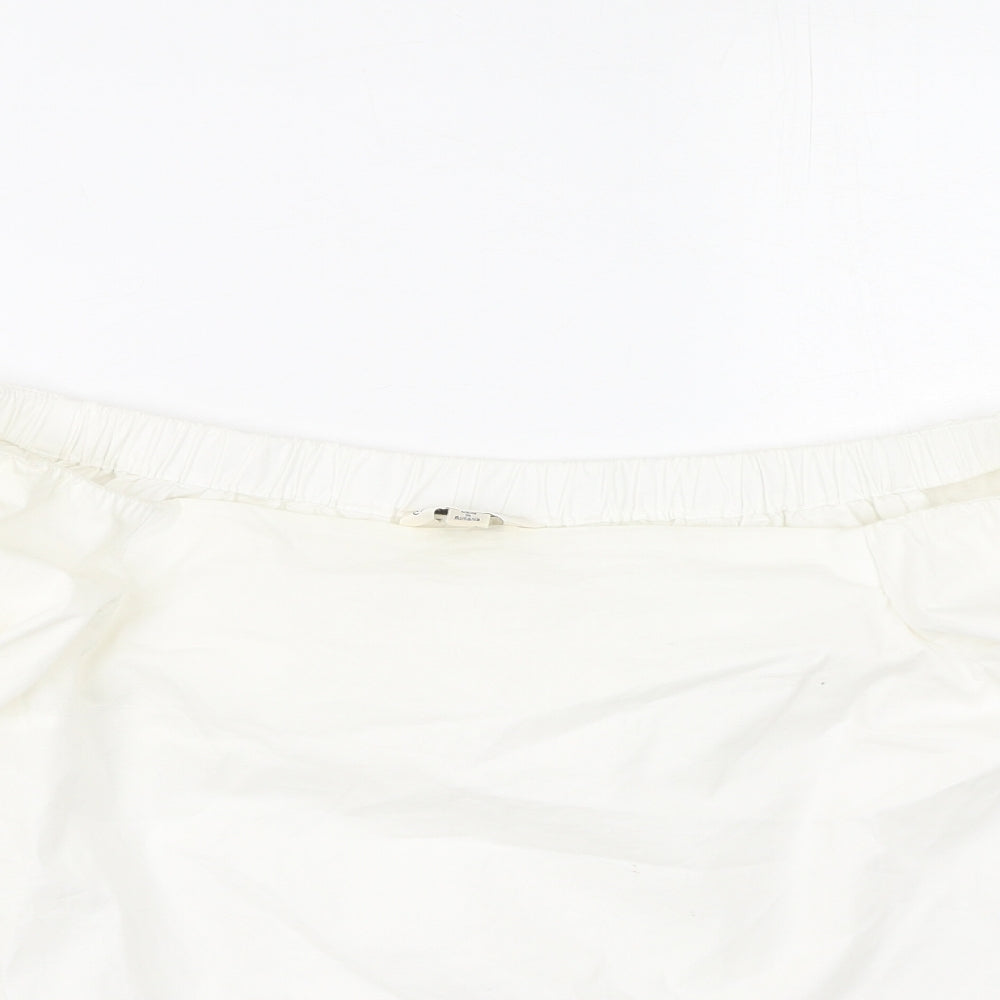 Miss Selfridge Womens Ivory  Cotton Basic Blouse Size 12 Off the Shoulder