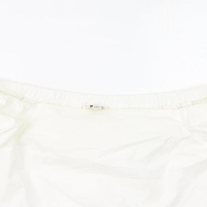 Miss Selfridge Womens Ivory  Cotton Basic Blouse Size 12 Off the Shoulder