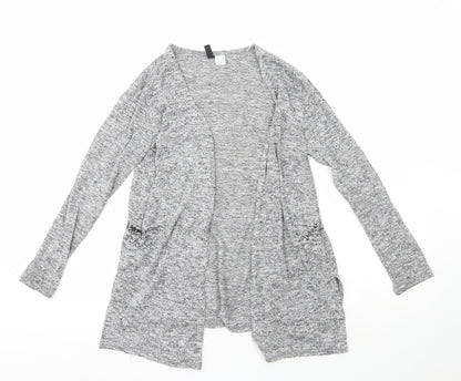 Womens UK Size 8 H&M Grey Cardigan Jumper