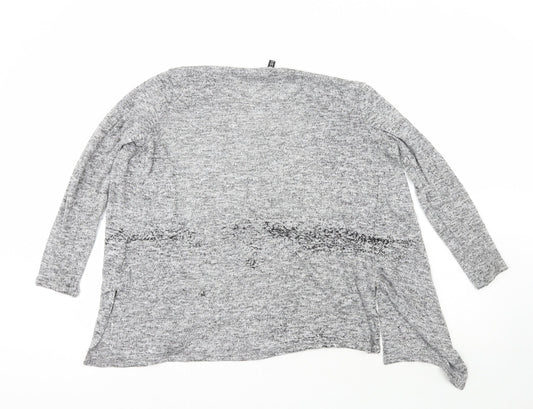 Womens UK Size 8 H&M Grey Cardigan Jumper
