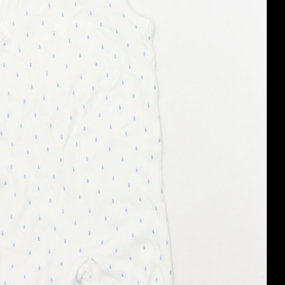 H&M Baby White  100% Cotton Babygrow One-Piece Size 3-6 Months   - Start the day with a smile