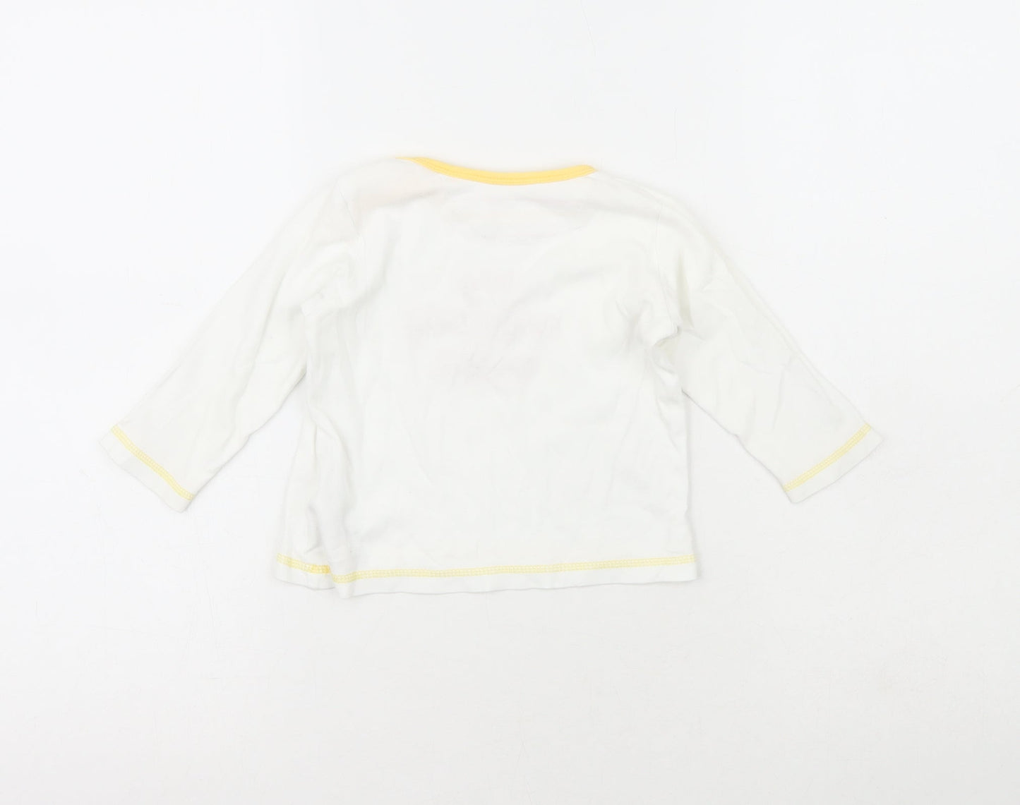 Preworn Girls White  100% Cotton Basic T-Shirt Size 9-12 Months Crew Neck  - My Mummy Rocks
