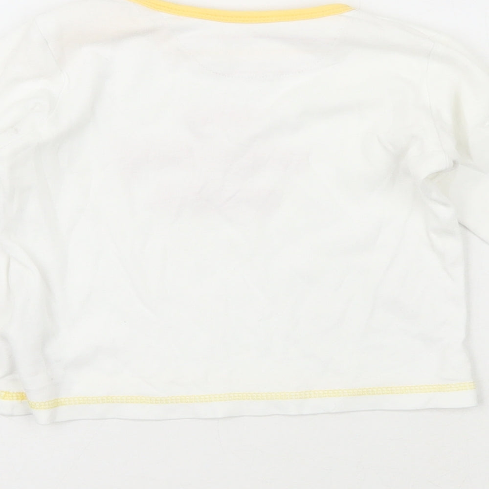 Preworn Girls White  100% Cotton Basic T-Shirt Size 9-12 Months Crew Neck  - My Mummy Rocks