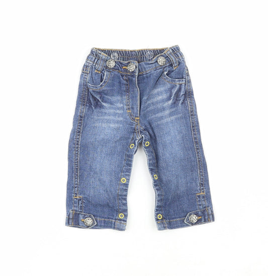 Wenice Boys Blue  100% Cotton Pedal Pusher Jeans Size 18-24 Months