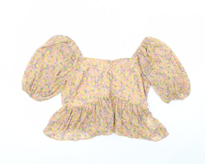Womens UK Size 14 New Look Multicoloured Basic Blouse
