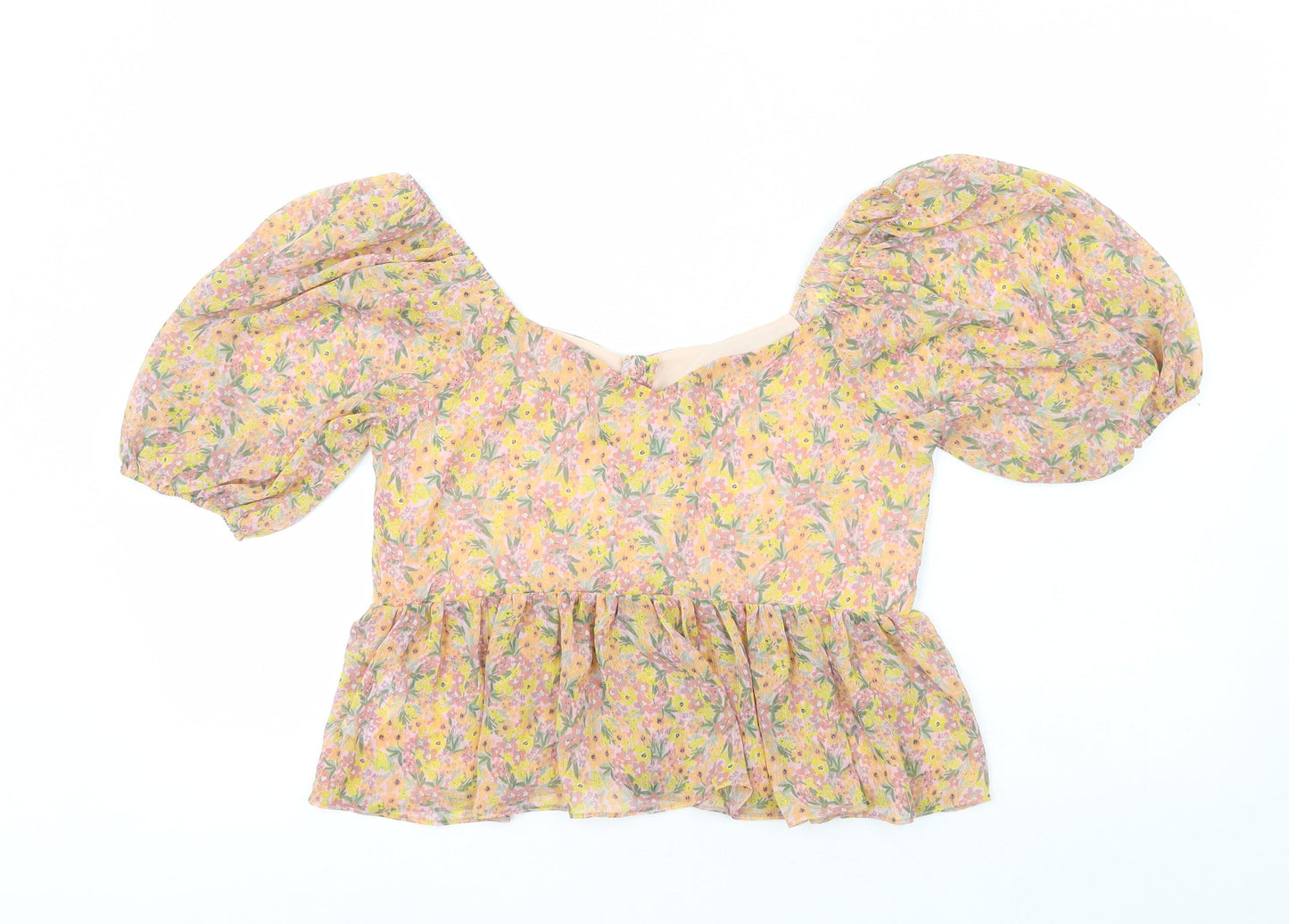 Womens UK Size 14 New Look Multicoloured Basic Blouse