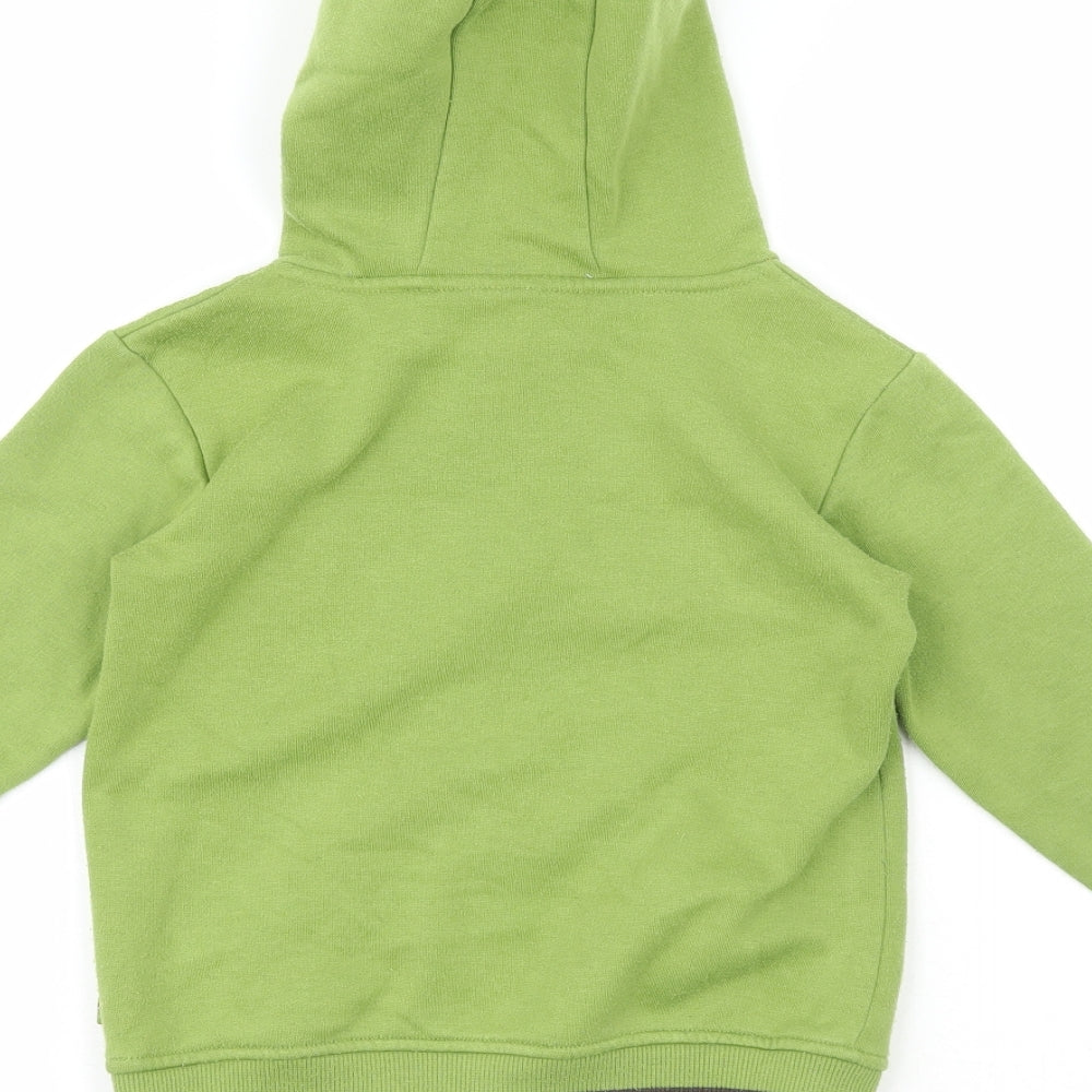Disney Boys Green  Cotton Pullover Hoodie Size 5-6 Years   - Tiger 1968