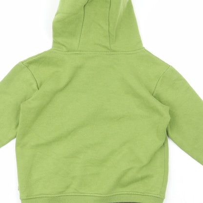Disney Boys Green  Cotton Pullover Hoodie Size 5-6 Years   - Tiger 1968