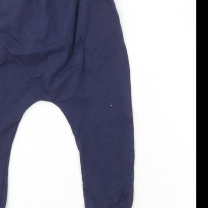 Anilco Boys Blue  100% Cotton Jogger Leggings Size 18 Months   - MF-ANI-LY