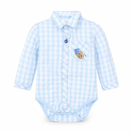 Ergee Boys Blue Plaid 100% Cotton Babygrow One-Piece Size 12-18 Months