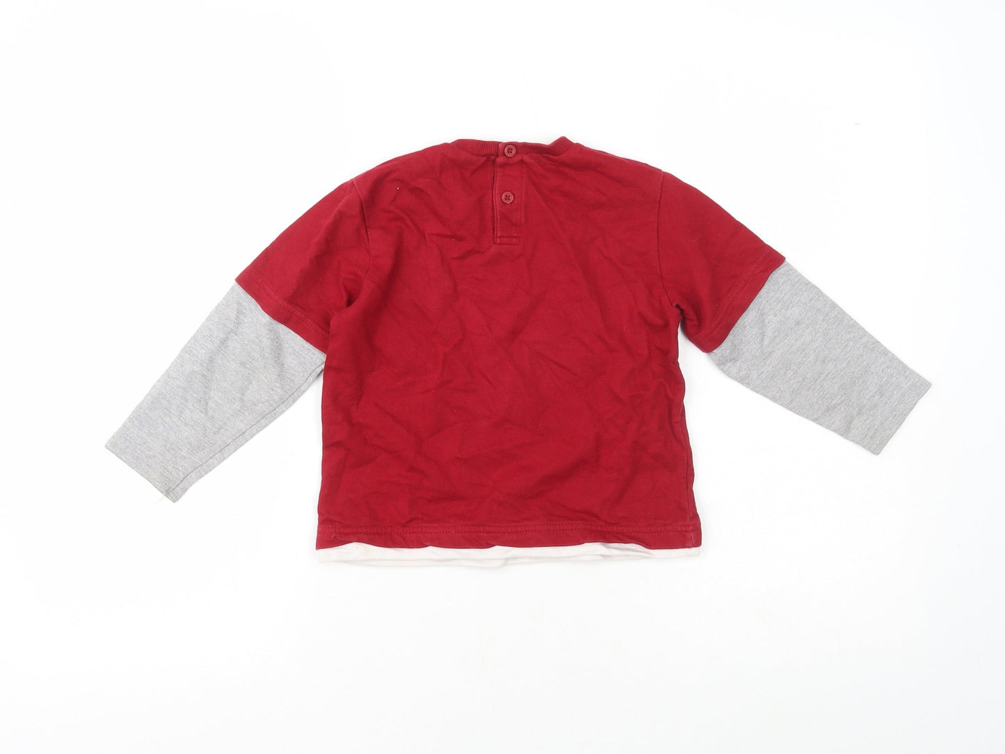 Preworn Boys Multicoloured Crew Neck  100% Cotton Pullover Jumper Size 3 Years   - Pub Game Dartboard