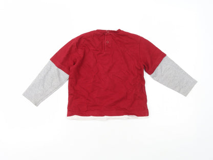 Preworn Boys Multicoloured Crew Neck  100% Cotton Pullover Jumper Size 3 Years   - Pub Game Dartboard