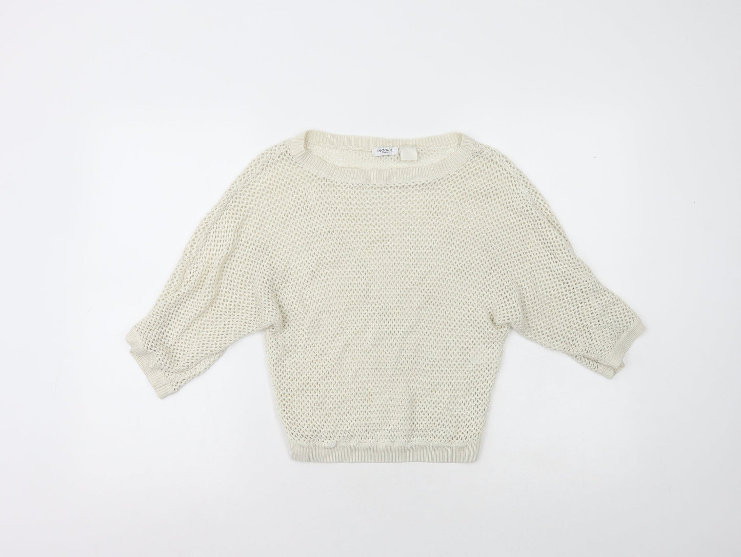 Womens UK Size XS Redoute Ivory Henley Jumper