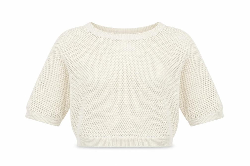 Womens UK Size XS Redoute Ivory Henley Jumper